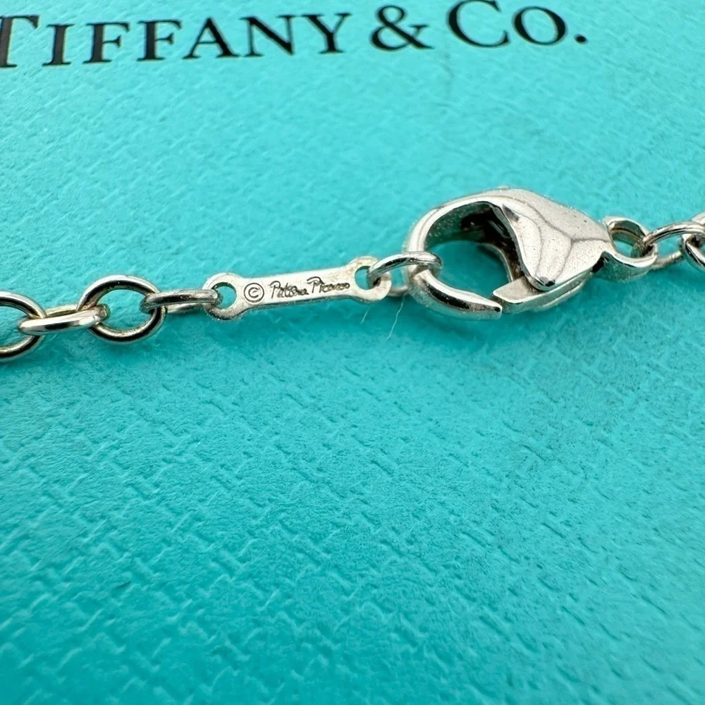 RARE Tiffany & Co. Olive Leaf Rose Quartz Tassel Necklace Sterling Silver 28